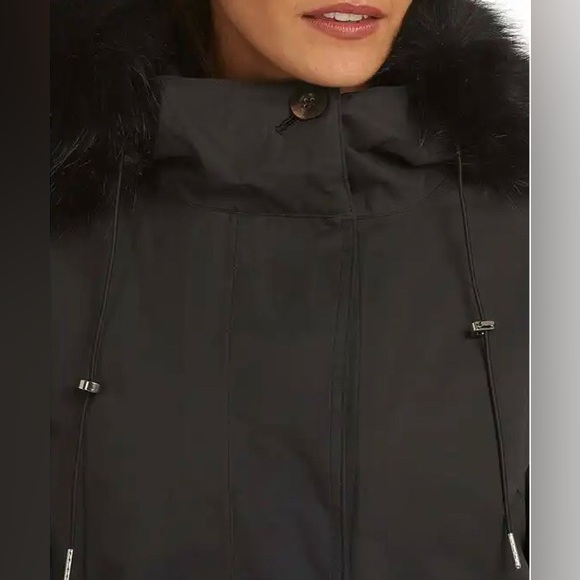 Barbour Women's Black Braan Waterproof Hooded Parka Coat NWT Size 6 - Picture 3 of 6